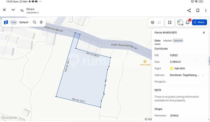 For Sale Land Jual Tanah di Pinggir Jalan Kenderan Bali 1
