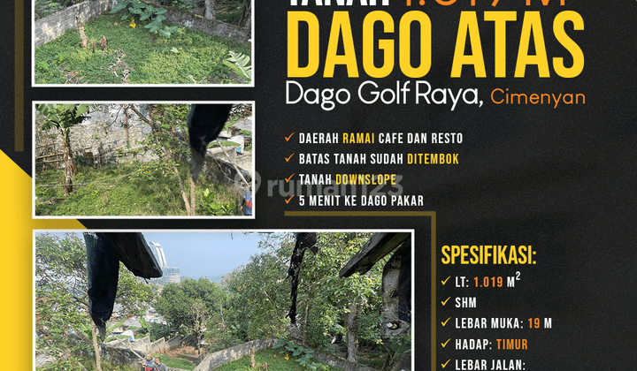 Tanah SHM Dago Atas 1.019 M2 Dago Golf Raya, Cimenyan 1