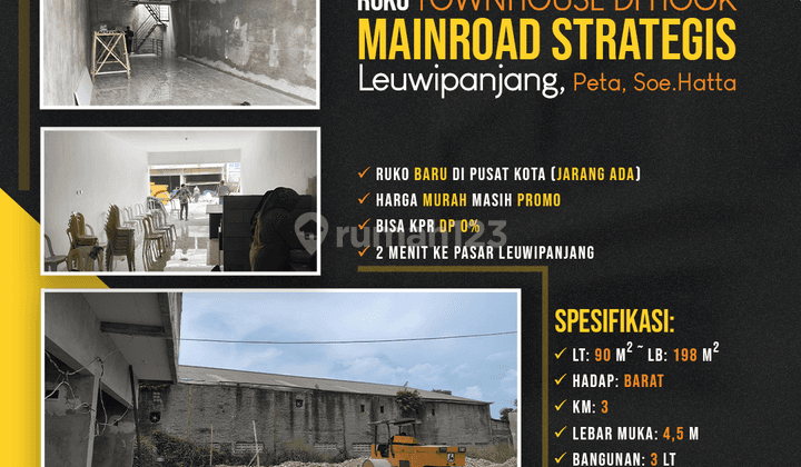 Ruko Townhouse Di Hook Mainroad Strategis Leuwipanjang, Peta 1