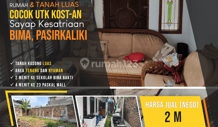 Rumah Tanah Luas Cocok Utk Kost An Sayap Kesatriaan, Bima 1