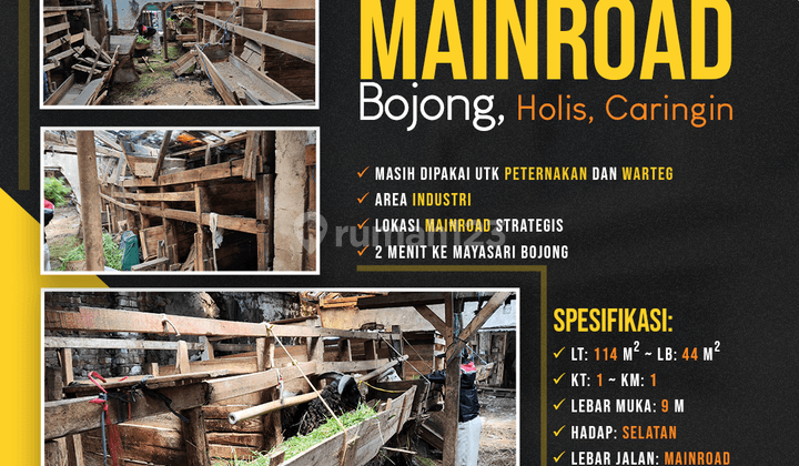 Gudang Daerah Ramai Mainroad Bojong, Holis, Caringin 1