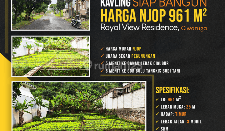 Kavling 961 M2 Harga Njop Royal View Residence, Ciwaruga 1