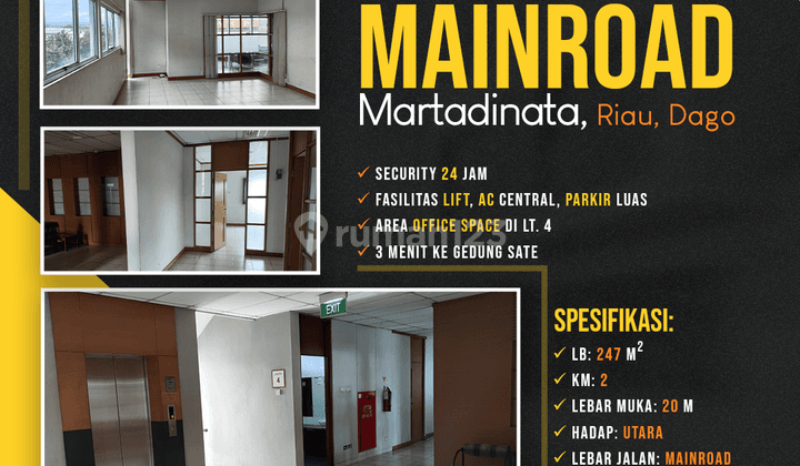 Office Space 247 M2 Mainroad Martadinata, Riau, Dago