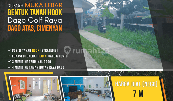 Rumah Muka Lebar Tanah Hook Dago Golf Raya, Dago Atas, Cimenyan 1