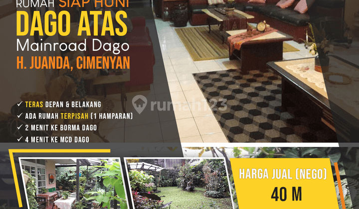 Rumah SHM Siap Huni Dago Atas Mainroad Ir. H. Juanda, Dago, Bandung 1