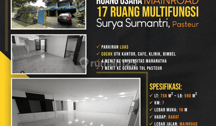 Ruang usaha Bagus 17 Ruangan Serbaguna Mainroad Surya Sumantri, Bandung 1