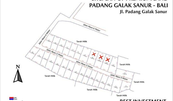 RARE ITEM LAND AREA 150 M² VIEW OF SEA AND SANUR BEACH BALI, CHEAP PRICE 2