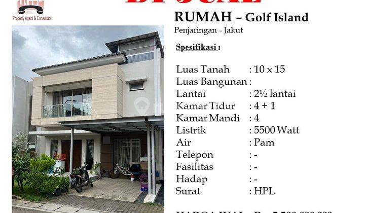 DIJUAL Rumah Bagus 2 Lantai di Golf Island 1