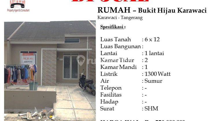 DIJUAL Rumah Bagus di Bukit Hijau Karawaci 1