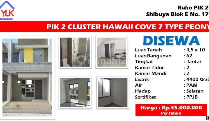 DISEWA RUMAH PIK2 2 Lantai di Hawai Cove 7 1