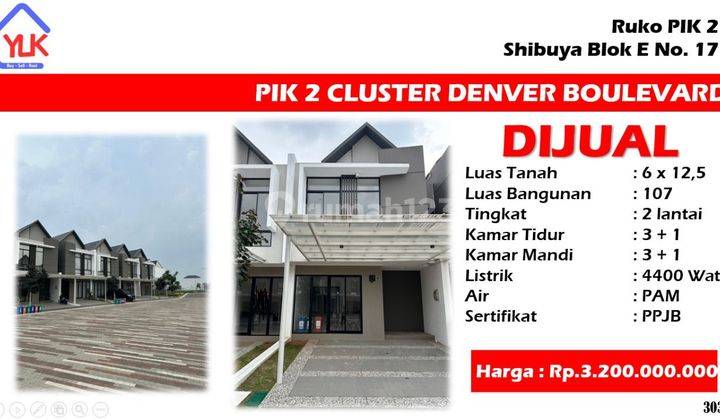 DIJUAL Rumah 2 Lantai di Denver Boulevard uk. 6×12,5 1