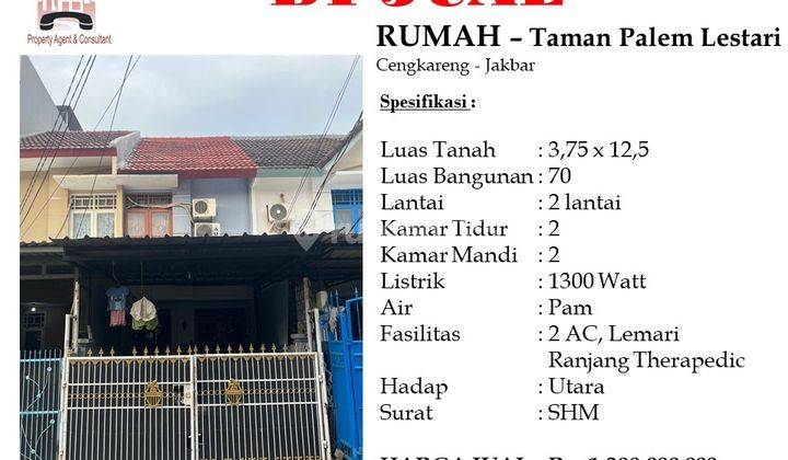 Dijual Rumah Taman Palem Lestari Cengkareng Jakarta Barat 1