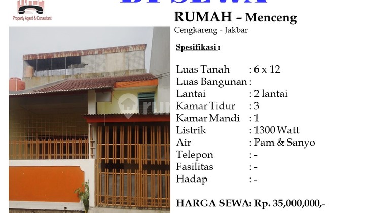 For Rent: House in Menceng, Cengkareng, West Jakarta For Rent: House in Menceng, Cengkareng, West Jakarta