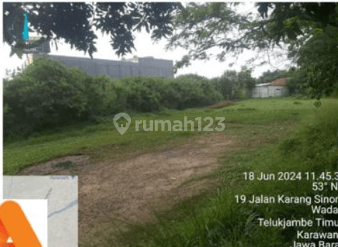 Dijual Tanah Jalan Utama Karawang Barat Dekat Mitra 10 ,Hotel Jabar 2