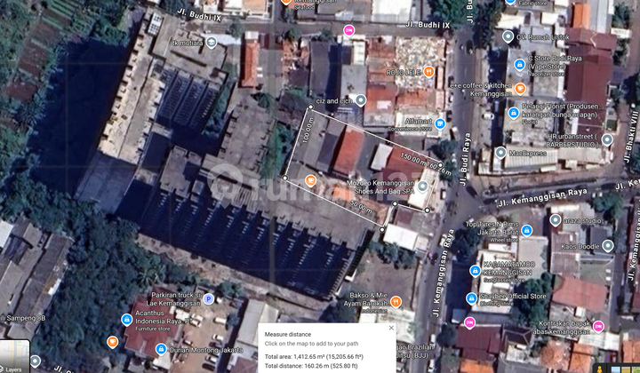 Dijual Tanah Strategis di jalan utama Kemanggisan/ Rawa Belong ( BINUS ) , JakBar