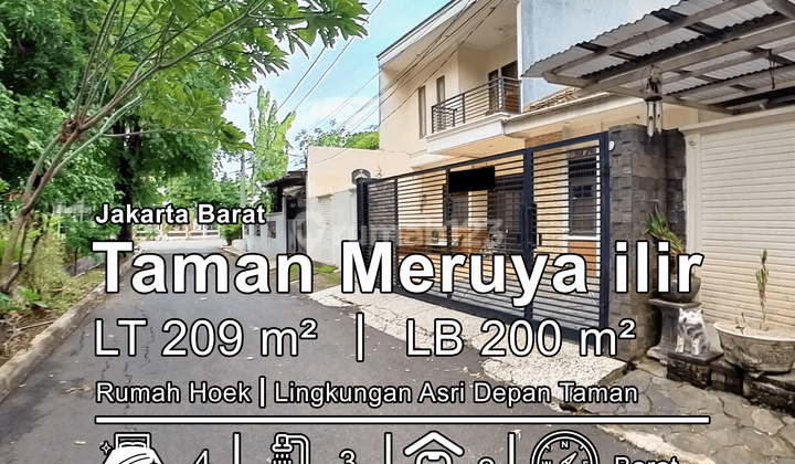 Rumah Luas Hoek Siap Huni, Taman Meruya Ilir, Jakarta Barat 1