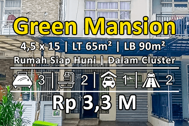 Rumah Siap Huni 3m An Di Cluster Green Mansion, Jakarta Bara 1