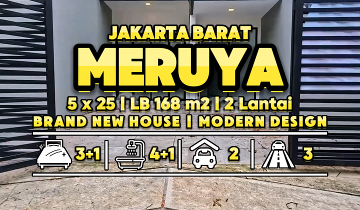Rumah Modern Minimalis Siap Huni Di Meruya Utara