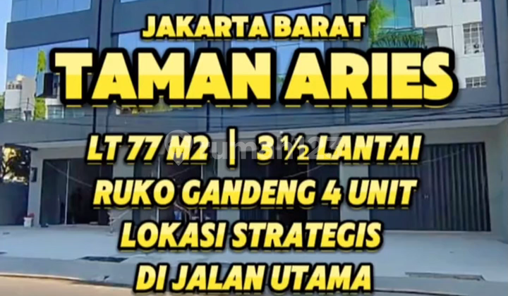 Dijual Ruko Gandeng Brand New 4 Unit Di Taman Aries 