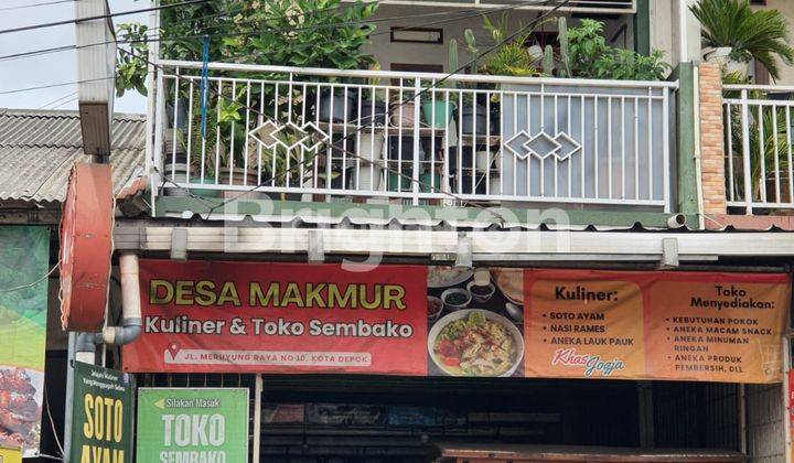 RUMAH 2 LANTAI PINGGIR JALAN RAYA SAWANGAN COCOK UNTUK USAHA 1