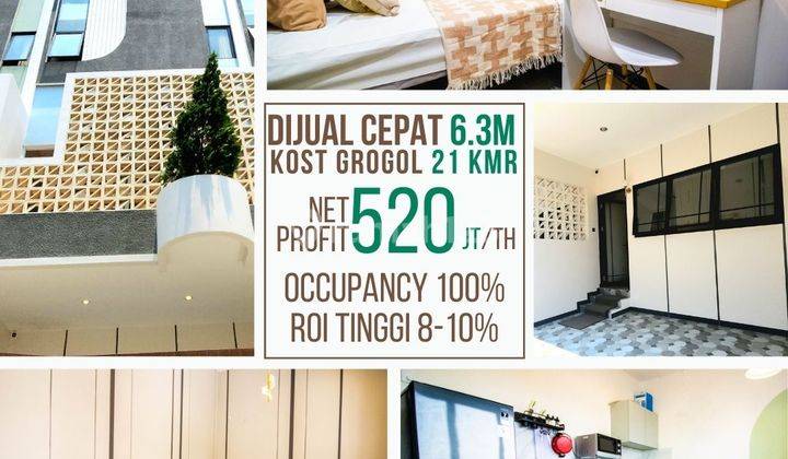 Jual Rumah Kost Baru Muwardi Grogol, Nett Income 520 Juta / Tahun, Full Occupancy 2