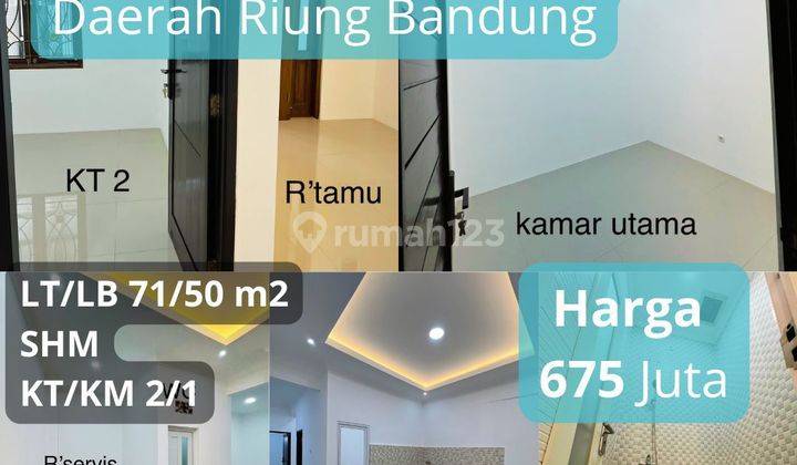 Rumah Minimalis Murah!!! Baru Renovasi Di Cluster Riung Bandung 1