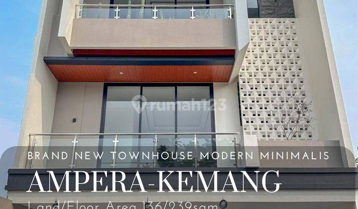 Rumah baru di dalam townhouse modern minimalis di ampera kemang 1