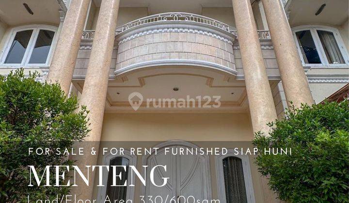 Rumah furnished siap huni prime area di menteng 1