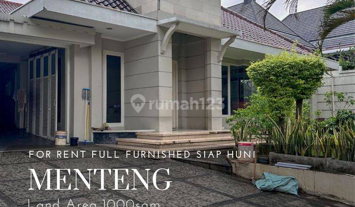 Rumah mewah lahan besar siap huni di menteng 1