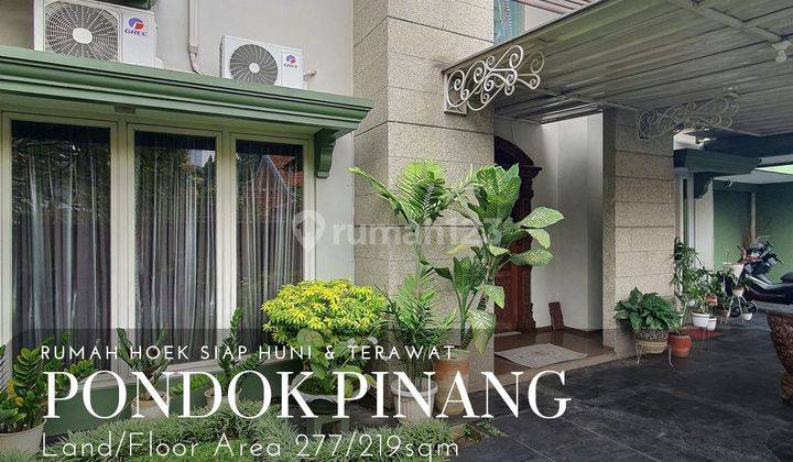 Rumah posisi hoek siap huni dan terawat di pondok pinang 1