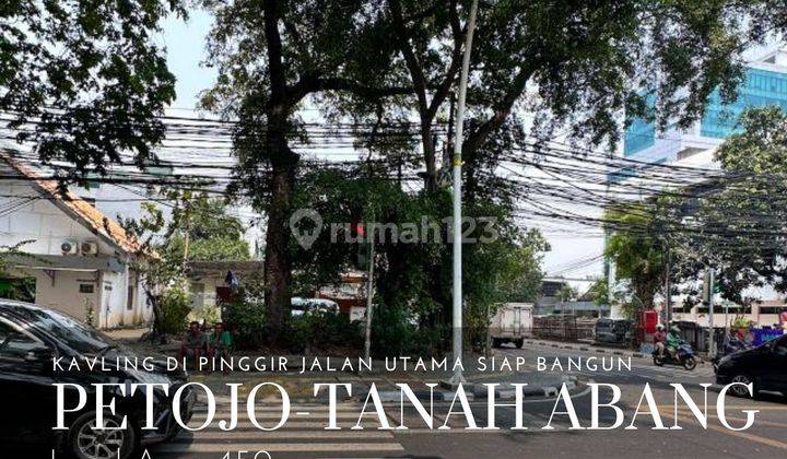 Kavling di pinggir jalan cocok untuk kantor atau ruang usaha di petojo 1