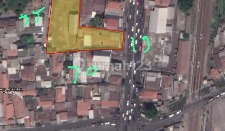 For rent: Land + Building on Jl Raya Gedangan Ahmad Yani, Sidoarjo