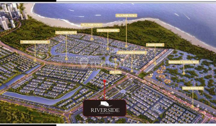 Dijual kavling komersial di Pasir Putih Riverside, PIK 2 2