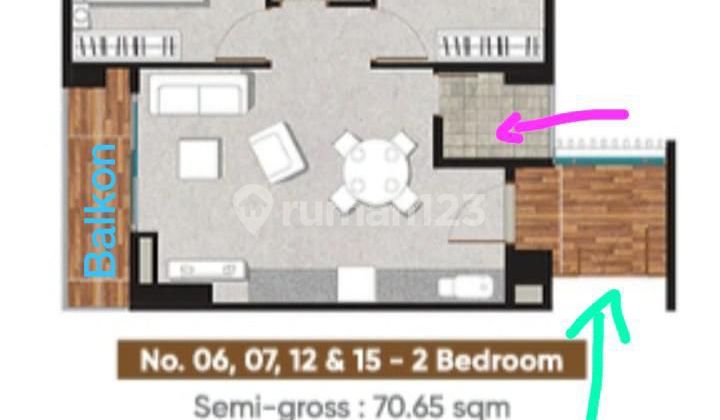 Dijual Apartemen 2br Di Citra Lakesuite, Citra 6, Jakarta Barat