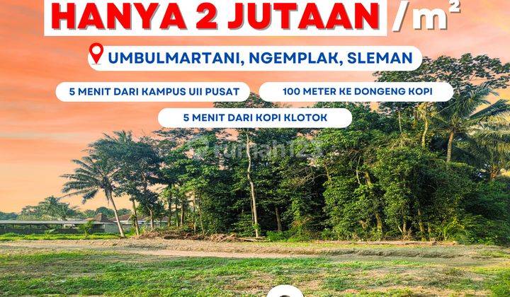 Dijual Tanah Jogja Harga 2 Jutaan m Dekat Jl. Raya Kaliurang 1