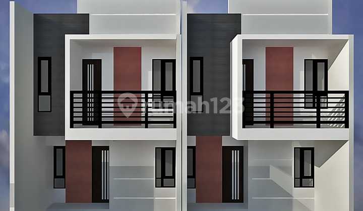 Rumah Modern 2 Lantai Harga Murah Lokasi Bebas Banjir Non Cluster di Kampung Baru Ciracas Jakarta Timur