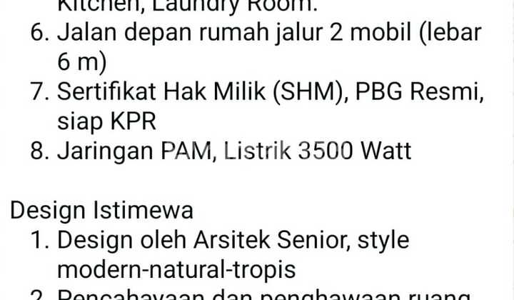 Rumah Modern Natural Tropis dekat Al Azhar dan LRT Rawamangun, Jakarta Timur 2