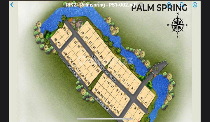 Di Jual Kavling Langka Termurah Hadap Danau di Kavling palm spring Pantai indah kapuk 2, Kosambi 1