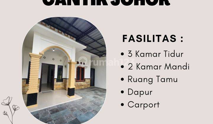 Rumah Cantik Siap Huni 1 Lantai Di Medan Johor 1