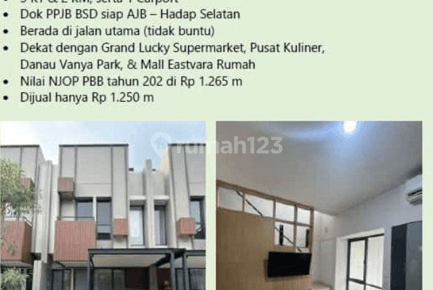 Rumah Baru Tebebuya Invensihaus Semi Furnished di Bsd City, Tangerang 1