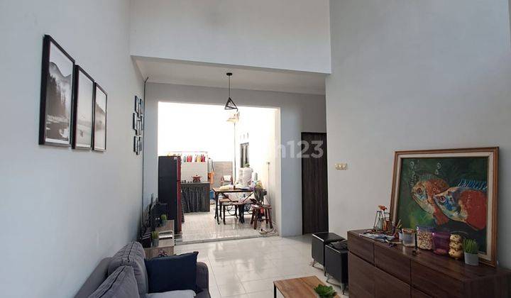 ruang keluarga rumah minimalis sudah renovasi hgb