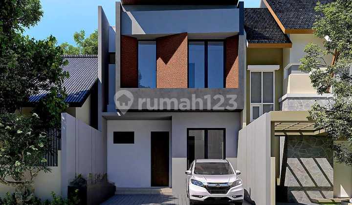 Rumah 2 Lantai Baru Minimalis HGB di Manyar Jaya 1