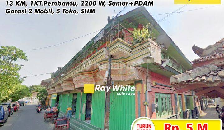 Dijual Kost & Ruko di Pasar Klewer, Surakarta, Surakarta