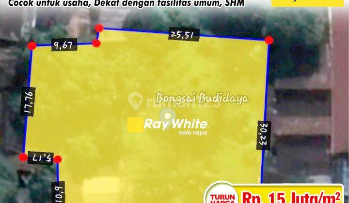 Dijual Tanah di Jl. Slamet Ruyadi, Surakarta, Surakarta 1