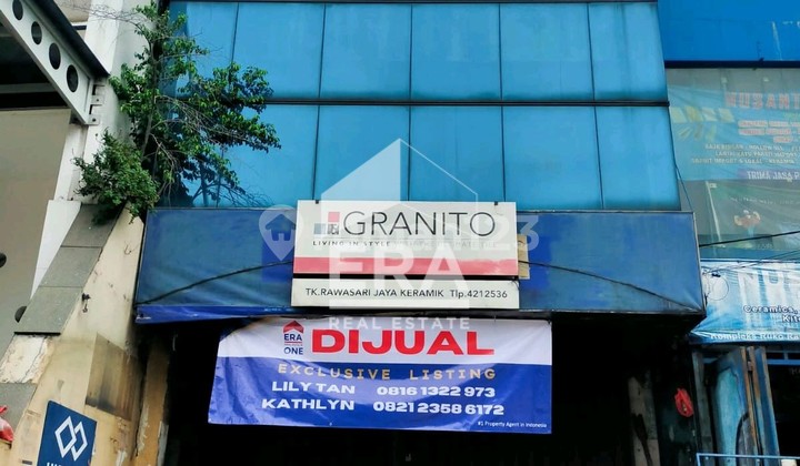 Exclusive! Ruko 3,5 Lantai Jl. Percetakan Negara. Eks Toko Bangunan