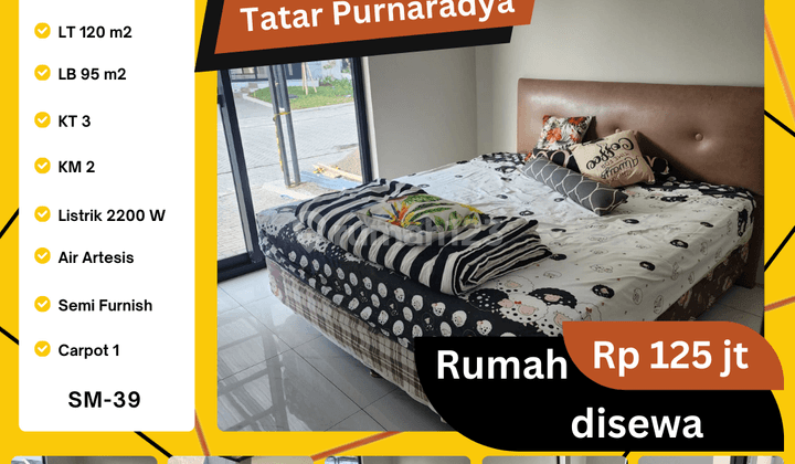 Disewakan Rumah Baru Siap Huni di Kbp Tatar Purnaradya 1