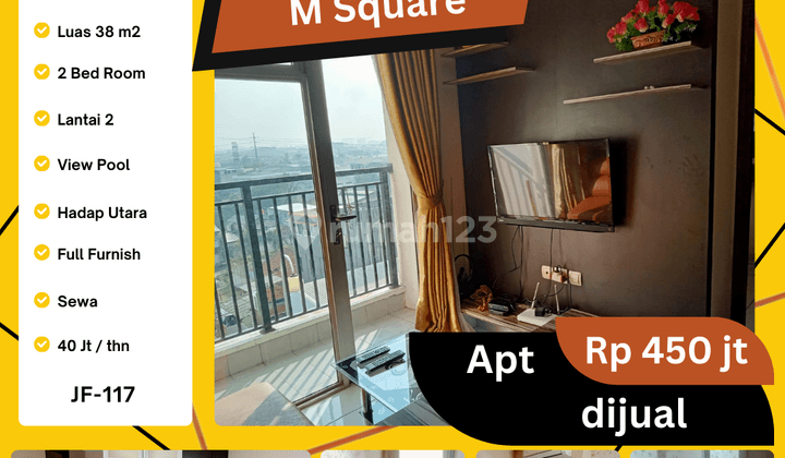 Dijual Apartment Full Furnish 2 Kamar di M Square Cibaduyut 1