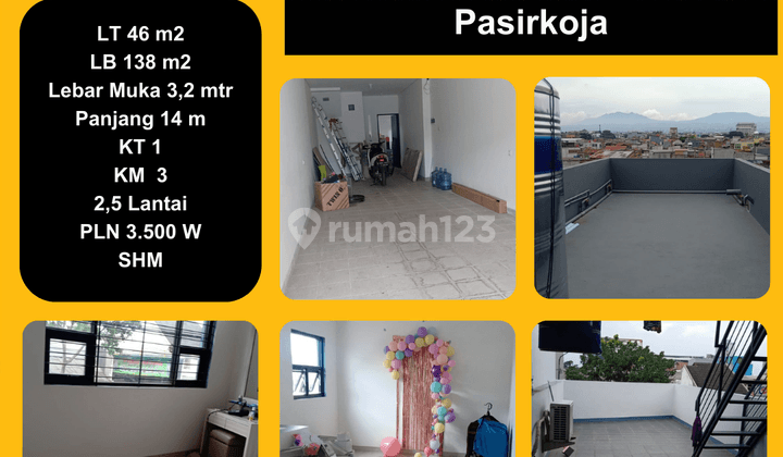 Jual Ruko 2 1 2 Lantai di Pasirkoja Bandung 1