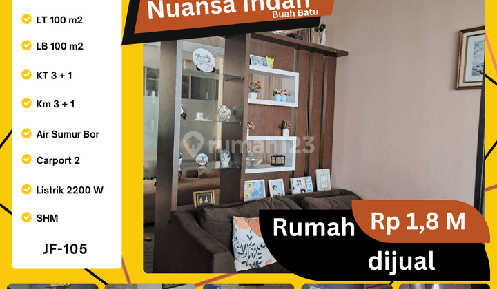 Jual Rumah Minimalis Modern di Kawasan Nuansa Indah Buah Batu 1