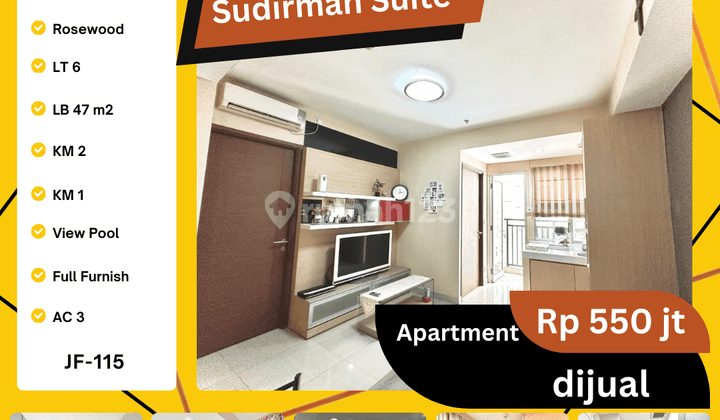 Jual Apartment Sudirman Suite 550 Juta Nego 1